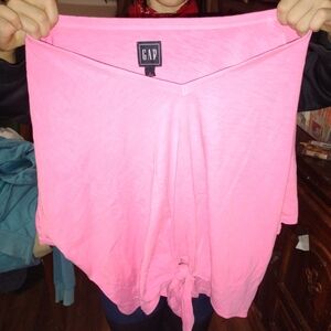 GAP Bright Pink Tie-Front Blouse